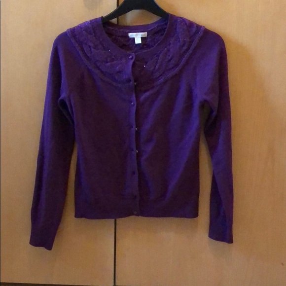 New York & Company Purple Cardigan - Picture 1 of 6